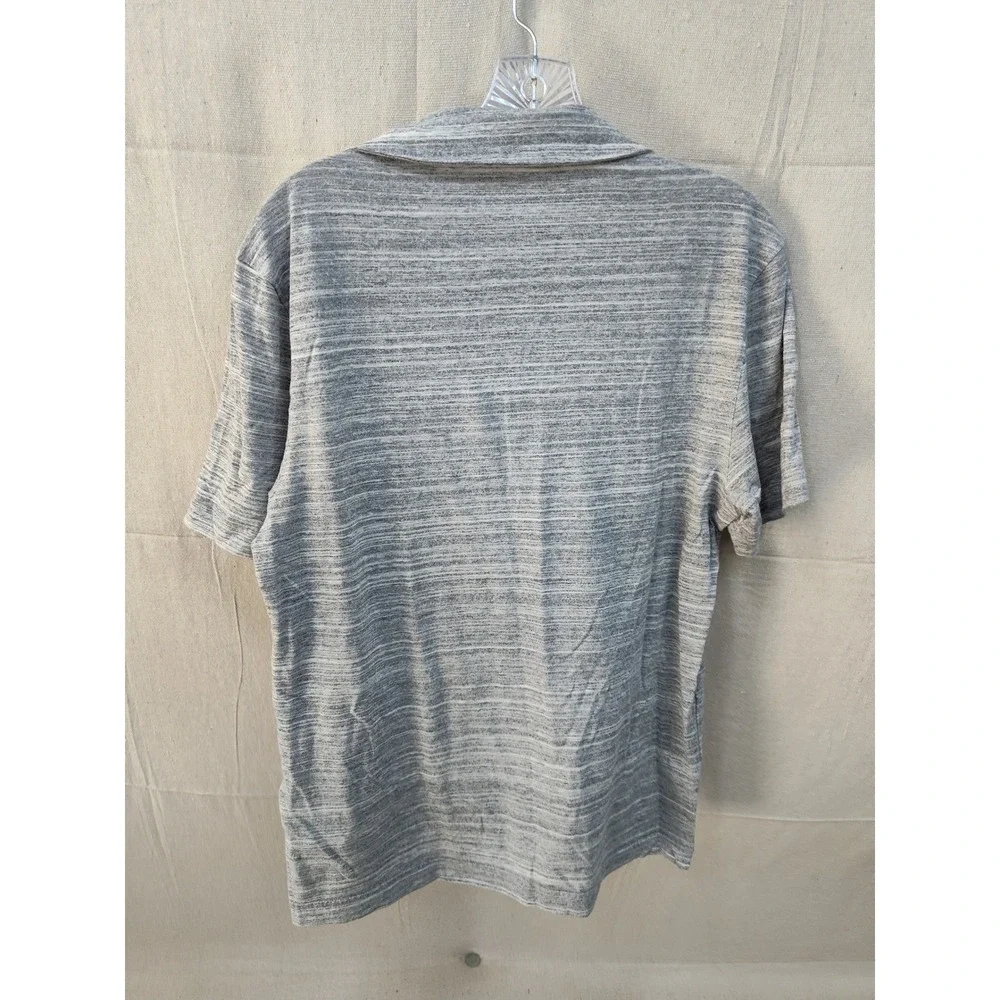 Banana Republic Mens Grey Space Dye Short‎ Sleeve Polo Shirt Size M